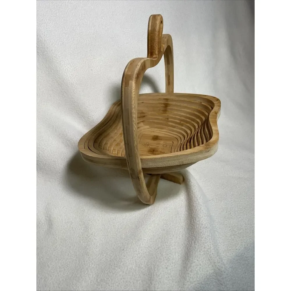 Bonnie & Pop Wood Fruit Basket - labled